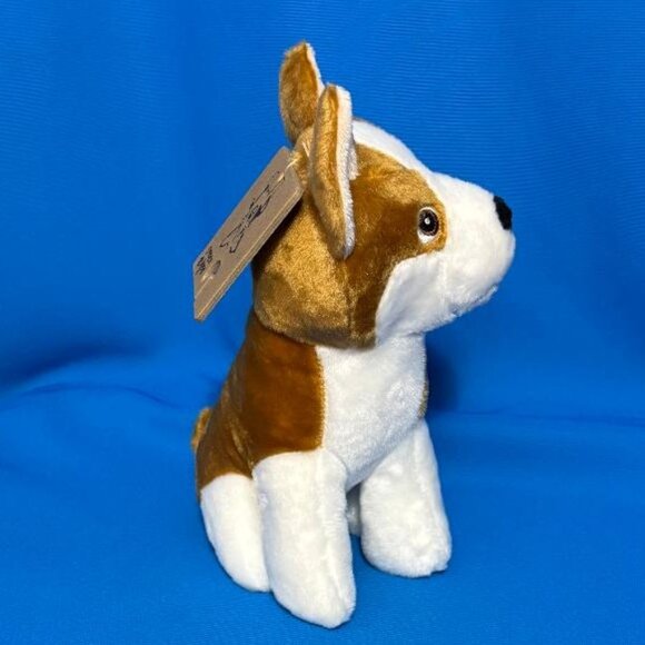 BRAND NEW ~ NWT  CORGI TYPE / HUSKY TYPE DOG PLUSH CHEW / PLAY TOY WITH SQUEAKER - Picture 11 of 16